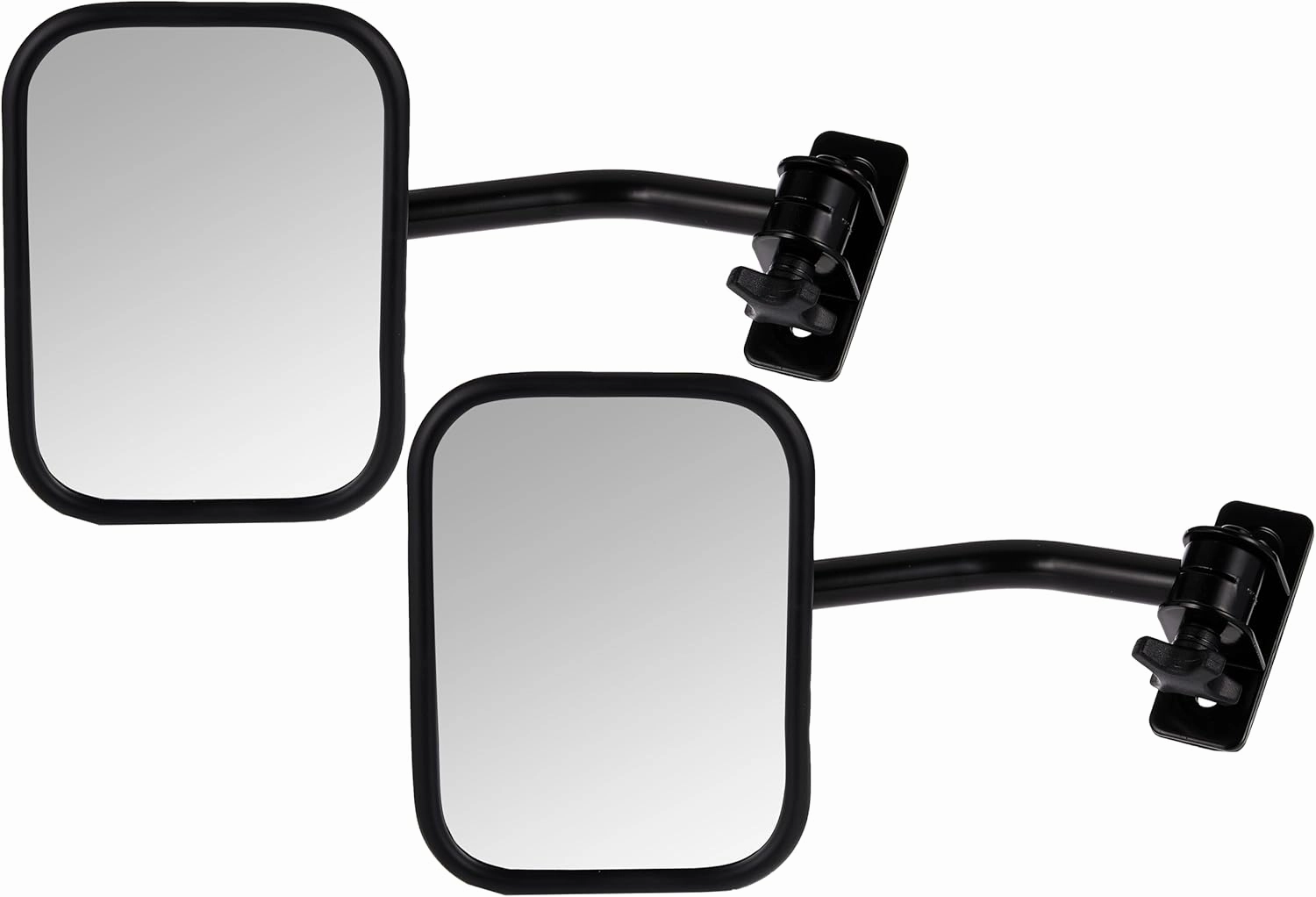 Rugged Ridge | Quick Release Mirror Kit, Rectangular, Black | 11025.12 | Fits 1997-2018 Jeep Wrangler TJ/JK