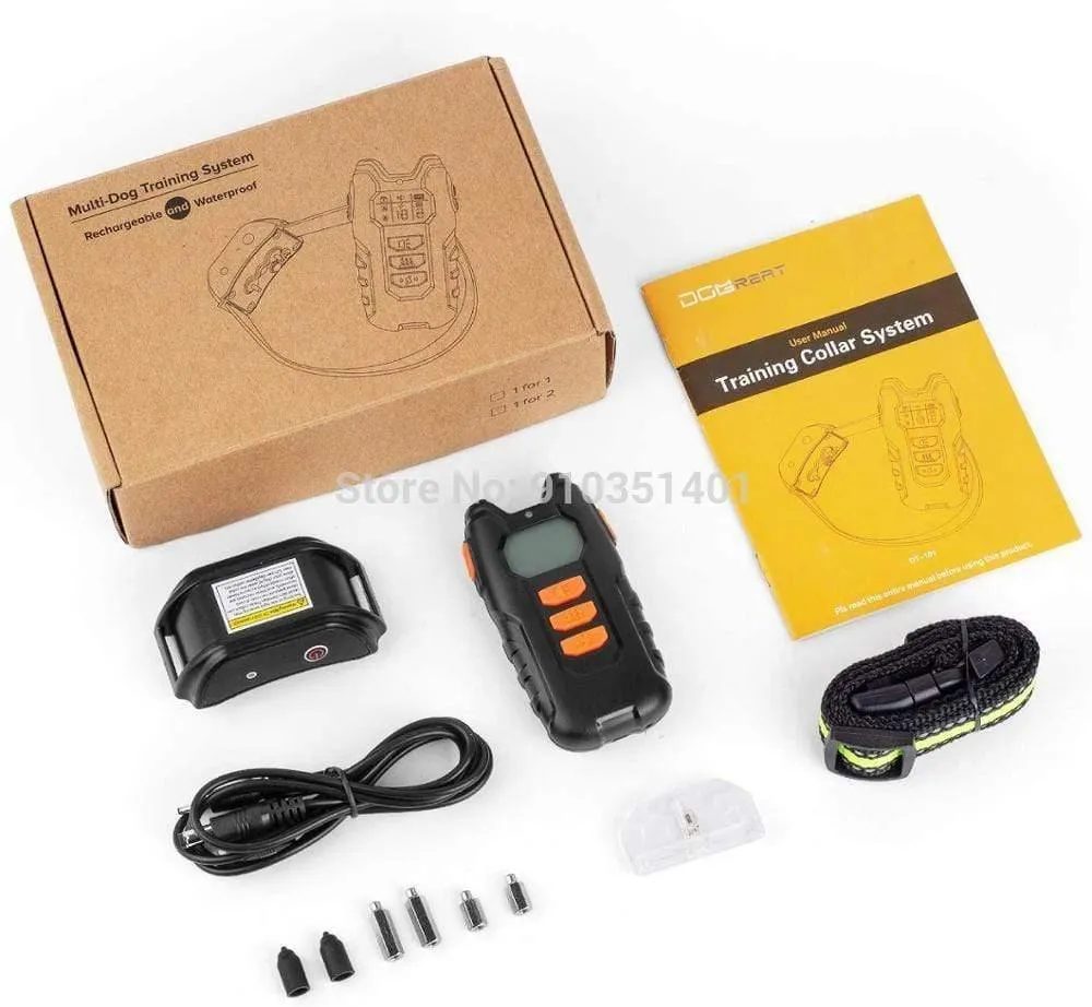 Rynx | Dogreat Electric Dog Training Collar Shock Pet Remote Control Waterproof Rechargeable for All Sizes Vibration Bark Stop Collars