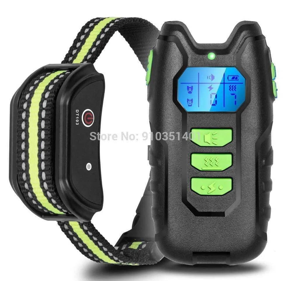 Rynx | Dogreat Electric Dog Training Collar Shock Pet Remote Control Waterproof Rechargeable for All Sizes Vibration Bark Stop Collars