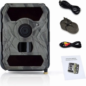 S880 Trail Camera PIR Infrared Hunting Camera HD 1080P Night Vision Surveillance Cams for Monitoring Farm Animals Field Camera (Color : Gray)