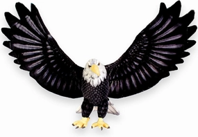 Safari Animals Plush - Soft Stuffed Animal Gift for Kids All Ages, Woodland Forest Eagle Plushies, Christmas Birthday Gifts (Bald Eagle, 37") (57.5" Long)