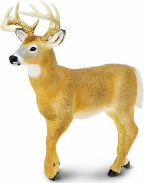 Safari Ltd. Whitetail Buck Figurine - Realistic 7.25" Wildlife Figure - Educational Toy for Boys, Girls, & Kids Ages 1 