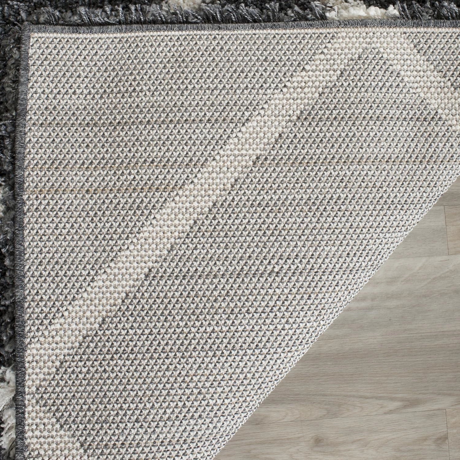 SAFAVIEH Hudson Shag Collection Area Rug - 9' x 12', Dark Grey & Ivory, Modern Trellis Design, Non-Shedding & Easy Care, 2-inch Thick Ideal for High Traffic Areas in Living Room, Bedroom (SGH281G)