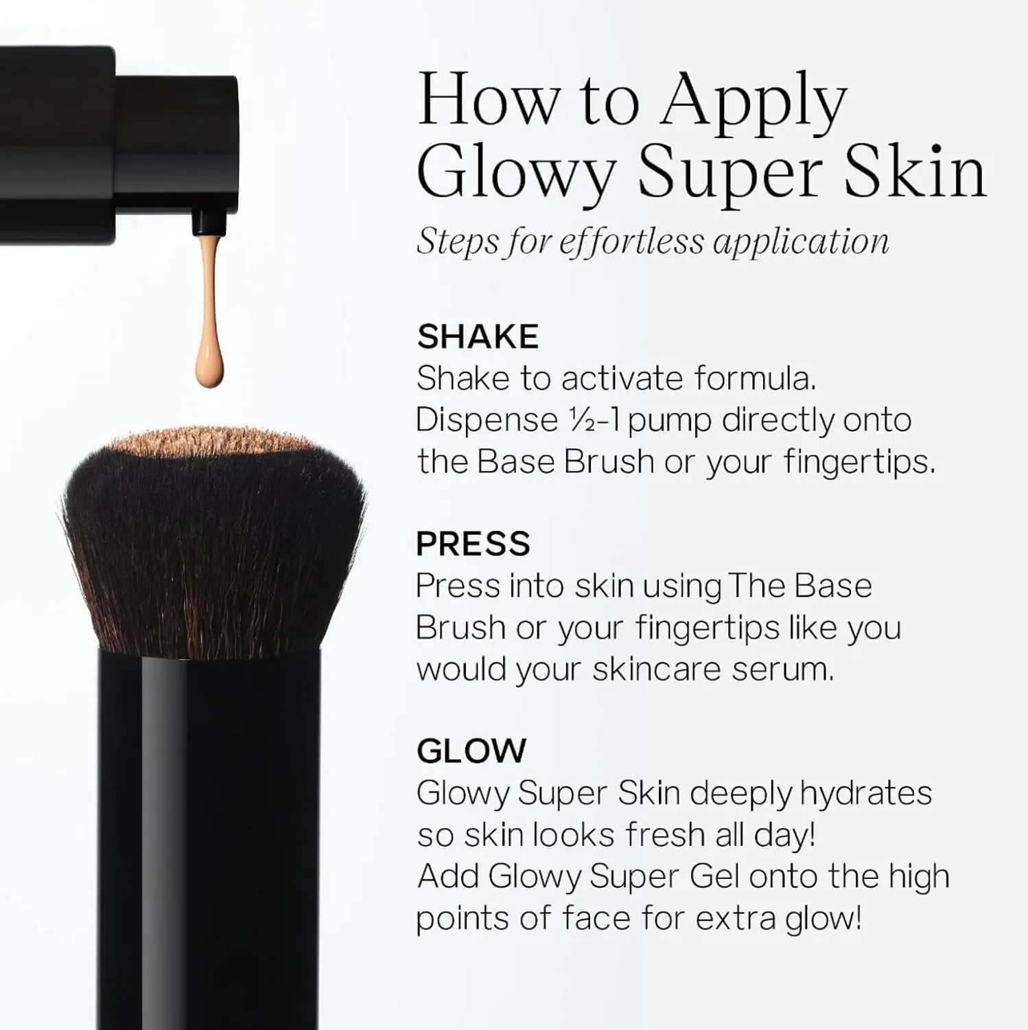 Saie Glowy Super Skin Tint Liquid Foundation - Hydrating Serum Foundation with Lightweight, Medium Coverage - Formulated with Hyaluronic Acid to Hydrate, Brighten and Plump - Shade 9 (1.01 oz)