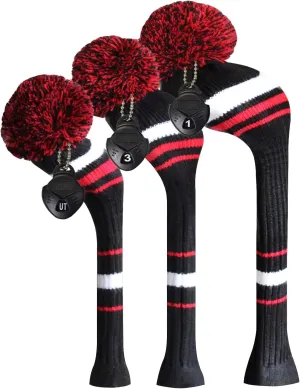 Scott Edward Golf Headcovers for Woods Set of 3 Fits Well Driver(460cc) Fairway Wood and Hybrid(UT) The Perfect Change for Golf Bag Interesting Pattern Styles