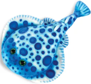 Sea Life Plush - Realistic Stuffed Animal Gift for Kids All Ages, Ocean Marine Creature Plushie, Christmas Birthday Gifts (Blue Electric Ray, 16")