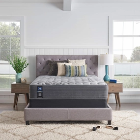Sealy Posturepedic Plus, Tight Top 13 Plush Soft Mattress with Surface-Guard and 9-Inch Foundation, Queen, Grey