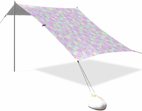 Seamless Pastel Aesthetics Stars Colorful Designed UPF50  Beach Tent & Canopy Water-Resistant Large Sun Shelter with Carrying Bag for Backyard, Grassland, Park carpas para la Playa