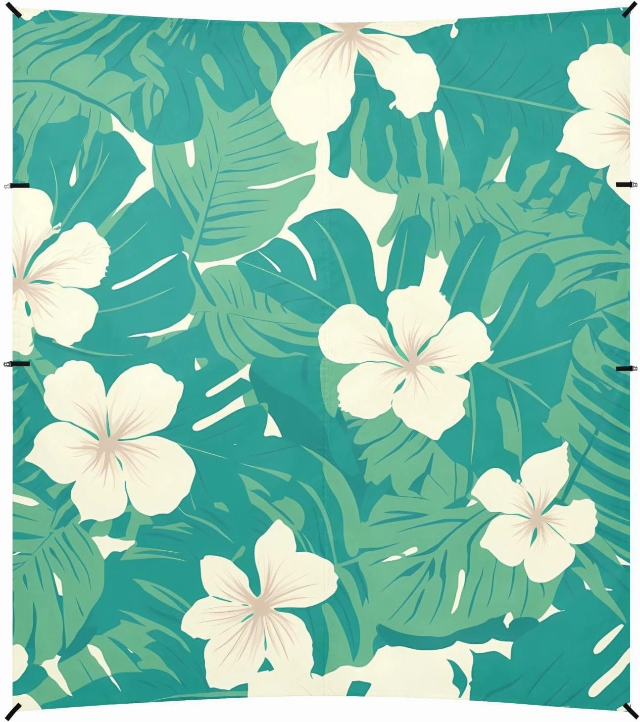 Seamless Pattern Monkey Palm Tropical Hawaiian_2 Beach Cabana Tent UPF50  Water-Resistant Large Sun Shelter Includes Sand Shovel, Sandbags, Stability Poles for Backyard and Camping