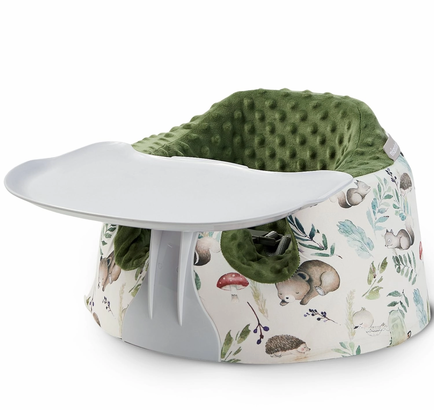 Seat Cover and Tray Sets Accessory Compatible with Bumbo Floor Seat for Baby,Breathable Accessory Compatible with Baby Seat - Easy to Install and Remove - Forest