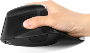 seenda Ergonomic Mouse Rechargeable, 2.4G USB & Type C Vertical Wireless Ergo Mouse with Instant Desktop Return Key, Quiet Click, Palm Rest, Anti-Slip Optical Mice for Mac OS, Windows PC Laptops