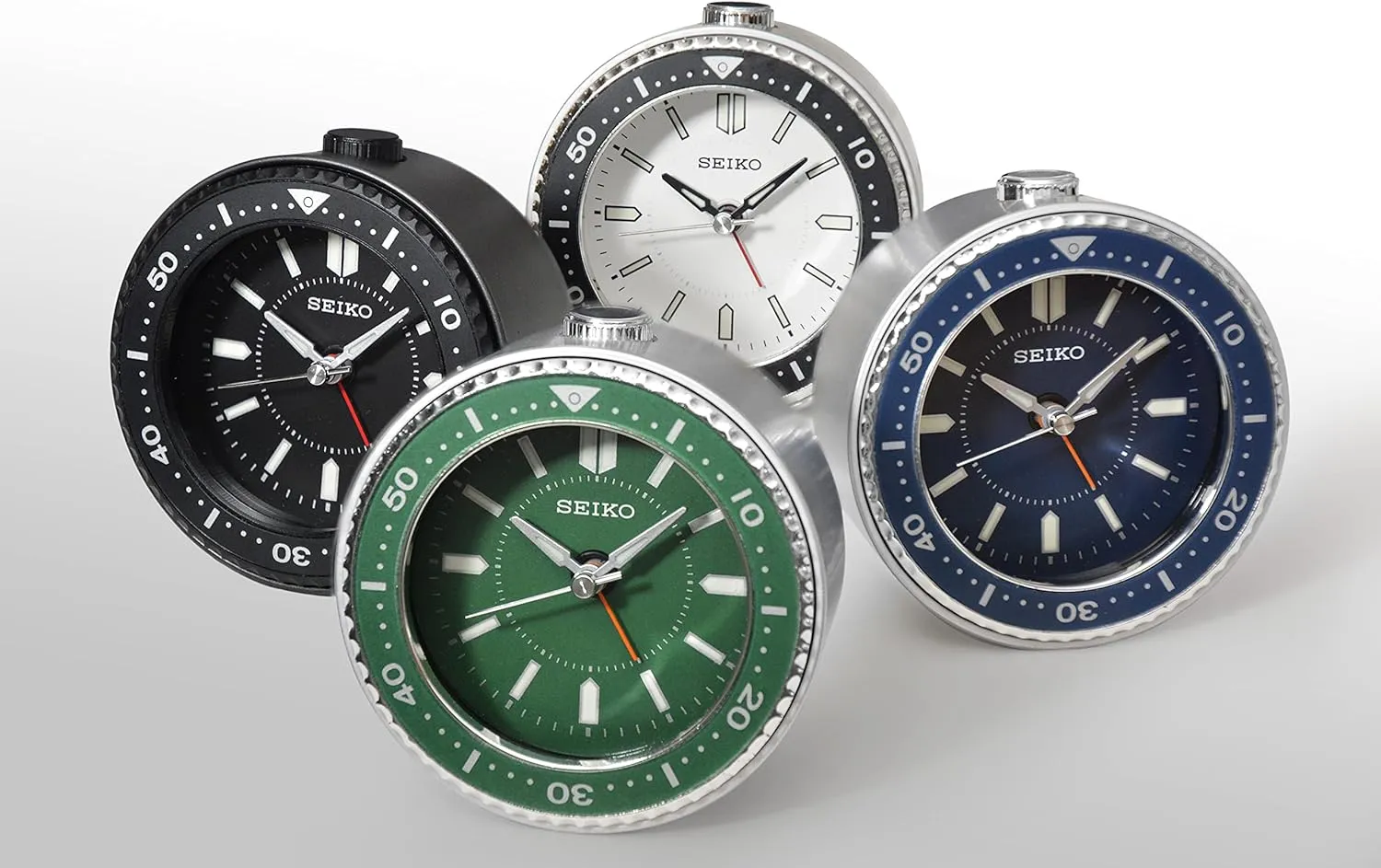 Seiko Mai Bedroom Alarm Clock, Metallic Green