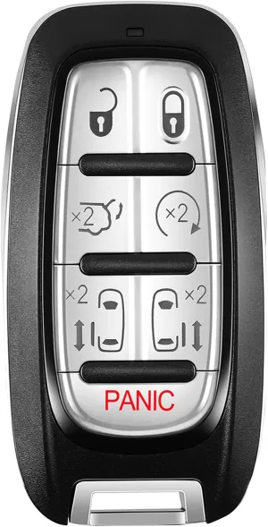 Self-Programmable Replacement for Proximity Smart Keyless Entry Remote Control Key Fob Compatible with 2017 - 2021 Chrysler Pacifica ,2020-2021 Chrysler Voyager , (FCC:M3N-97395900 68217832AC) 1PCS