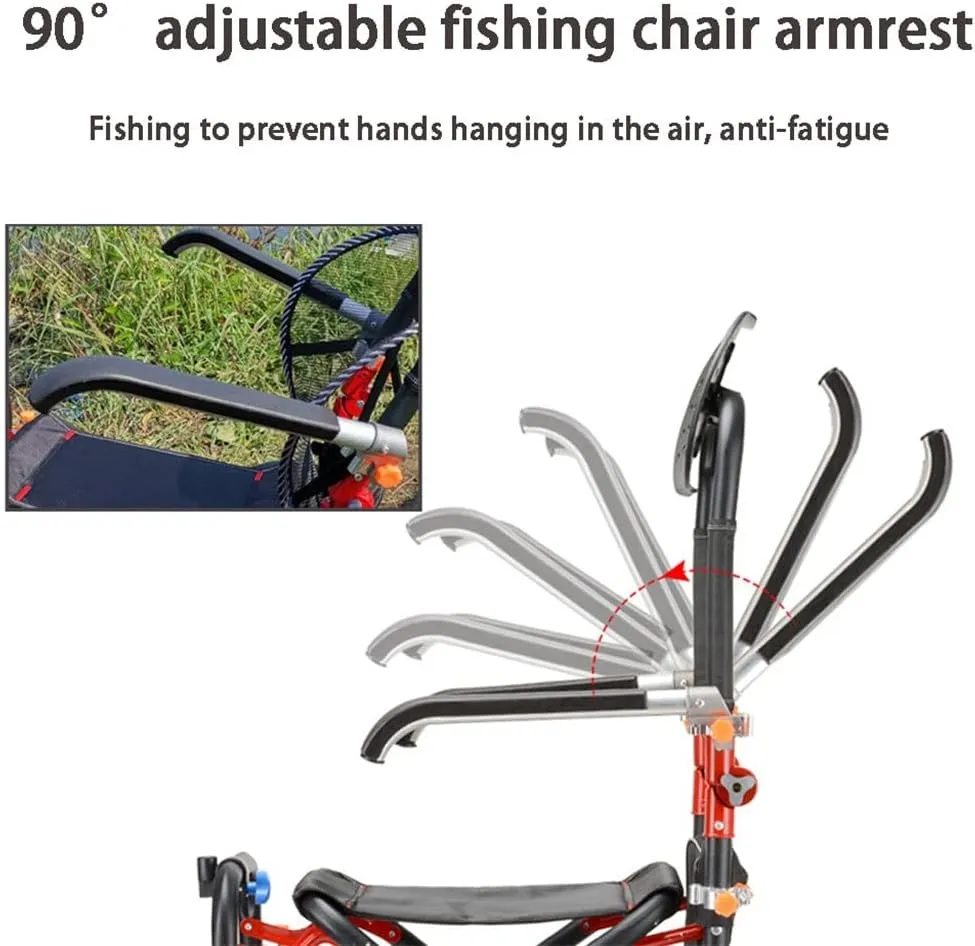 SEYFI Camping Chairs,Fishing Chair Beach Chairng Load-Beachair Outdoor Folding Fishing Chair Set Recliner Multi-Function Fishing Chair/D/Light Grey