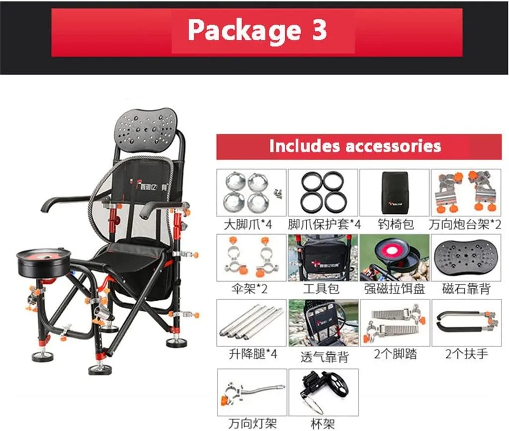 SEYFI Camping Chairs,Fishing Chair Beach Chairng Load-Beachair Outdoor Folding Fishing Chair Set Recliner Multi-Function Fishing Chair/D/Light Grey