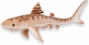 Shark Plush Toy - Realistic Stuffed Animal Gift for Kids All Ages, Giant Shark Creature Plushie, Fun Christmas Birthday Gifts (Tiger Shark, 24") (33.5" Long)