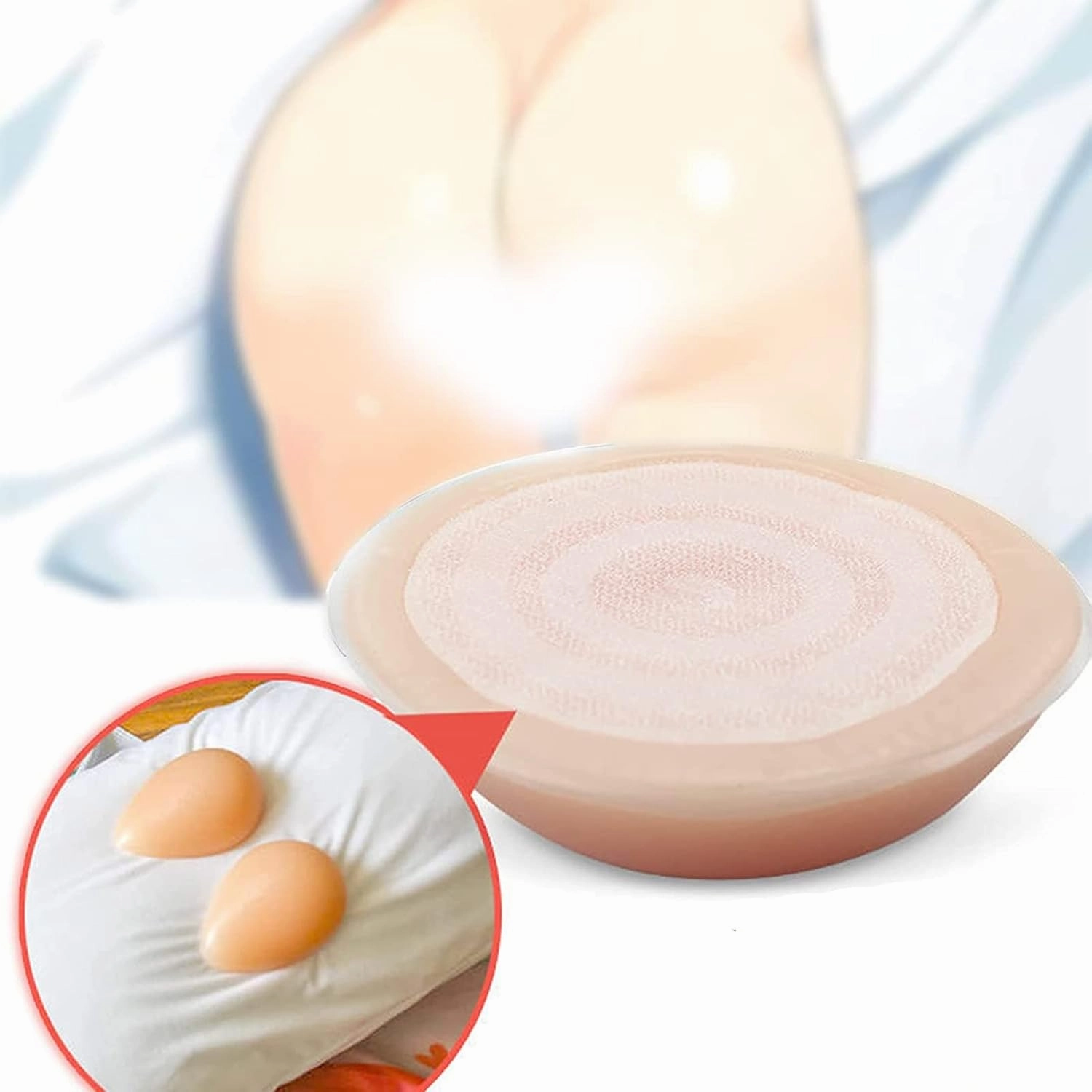 Silicone Buttocks for Body Pillows Anime Covers Dakimakra, Silicone Prosthesis, Soft and True Feel, Great for Your Body Pillow,1600g,150 * 50cm