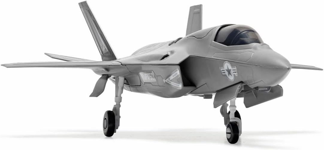 Skill 1 Model Kit F-35 Lightning II Snap Together Painted Plastic Model Airplane Kit by Airfix Quickbuild J6040