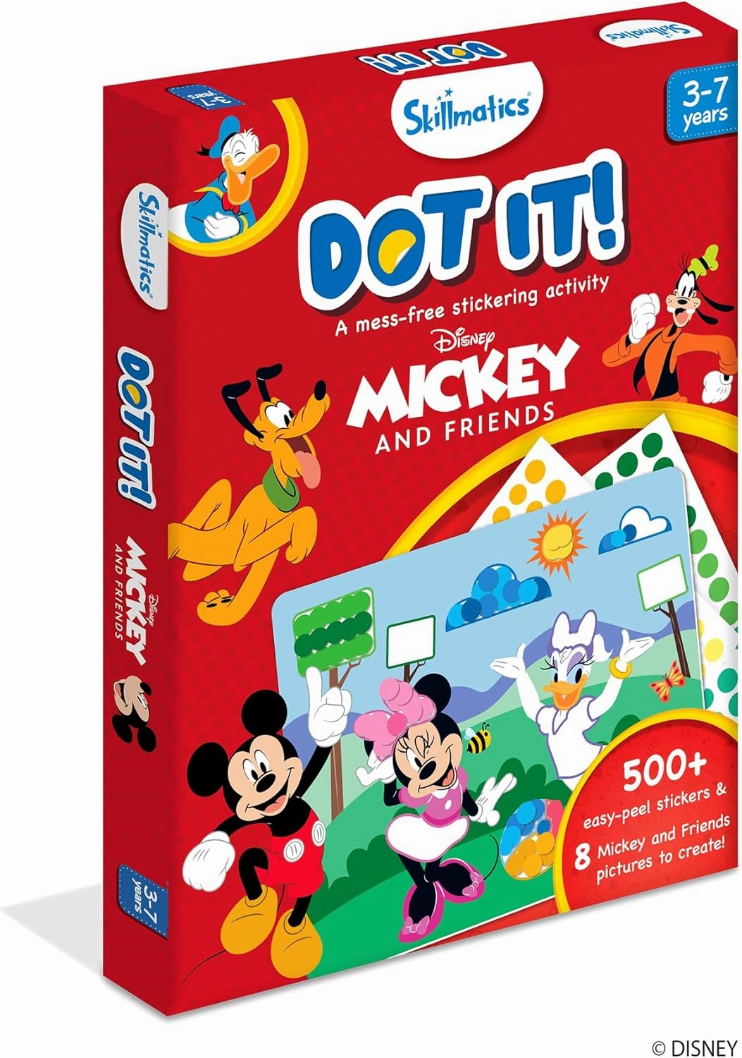 Skillmatics Dot It Sticker Art - Disney Mickey & Friends, Mess-Free Fun for Kids, 500  Stickers, Craft Kits, DIY Scrapbooking Activity, Travel Toys, Gifts for Boys & Girls Ages 3, 4, 5, 6, 7
