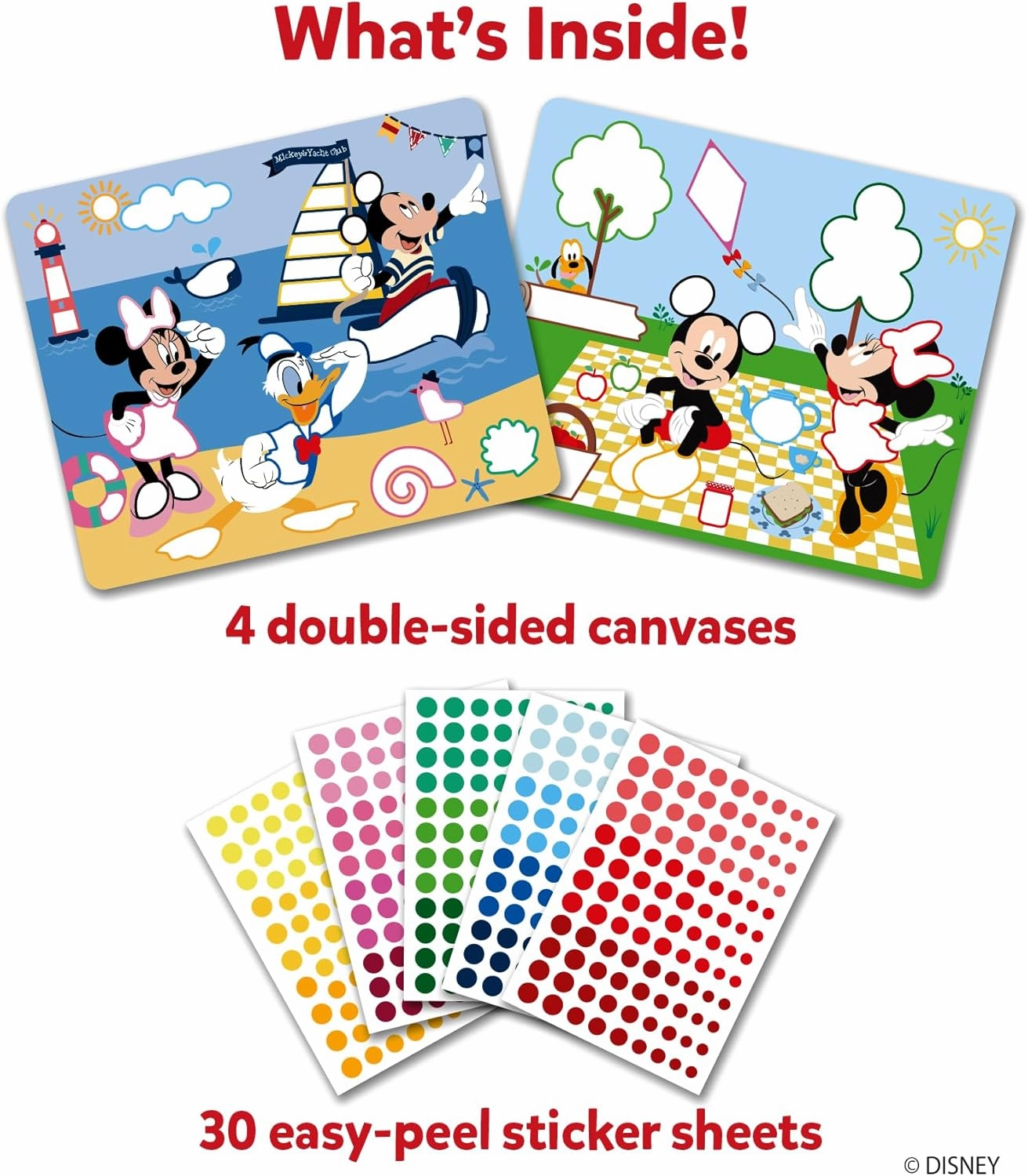 Skillmatics Dot It Sticker Art - Disney Mickey & Friends, Mess-Free Fun for Kids, 500  Stickers, Craft Kits, DIY Scrapbooking Activity, Travel Toys, Gifts for Boys & Girls Ages 3, 4, 5, 6, 7