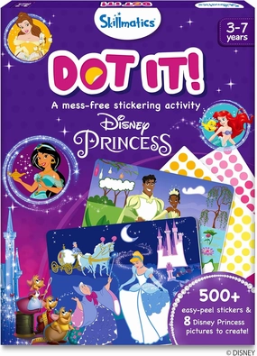 Skillmatics Dot It Sticker Art Activity - Disney Princess, Mess-Free Fun for Kids, 500  Stickers, Craft Kits, DIY Activity, Travel Toys, Gifts for Girls & Boys Ages 3, 4, 5, 6, 7