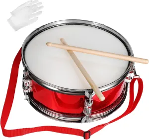 Snare Drum Kit for Boys and Girls Marching Drum Set Drumsticks Belt Gloves for Boys and Girls' Music Education