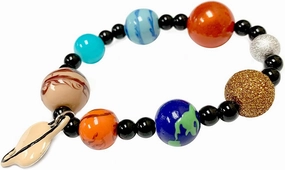 Solar System Bracelet Jewelry – Galaxy Space Solar System Planet Universe Earth Astronomy Beaded Bracelet – Blue Miniverse Charm Bracelet Gift For Women