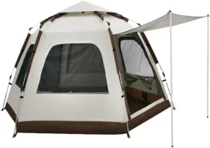 Spacious and Lightweight Hexagonal Tent Folding Portable Thickened No-Setup Family Camping Outdoor Fully Automatic Quick-Opening Tent Outdoor Tent