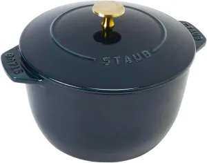 staub La Cocotte de GOHAN Z1026-040 La Cocotte de GOHAN LaMer L 7.9 inches (20 cm) Brass Knob Specifications Rice Pot, Rice Cooker, 3 Pieces, Cast Iron Pot, Induction Compatible