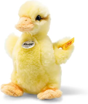 Steiff USA Yellow Pilla Duckling Plush Toy, 5.5” x 5.1” x 3.5” – Cuddly Duck Toy, Airbrushed Accents (73335), Miniature