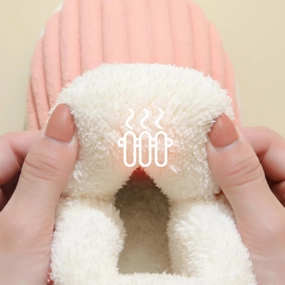 StepClouds Ultra-Soft Winter Slippers Comfy Family Plush Slippers Women's Men's Non-slip Cotton Warm Solid Color Shoes