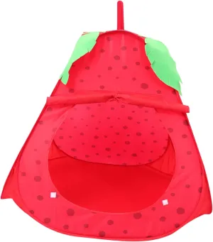 Strawberry Play Tent Portable House for Indoor Fun Foldable Design for for Aged Encourages Imagination and Creativity