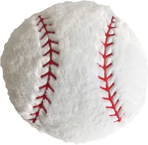 Stuffed Baseball Pillow Baseball Plush Fluffy Sports Ball Throw Pillow Soft Durable Round Baseball Shaped Pillow Sports Toy Gift for Kids Boy Girls Children Room Sofa Decoration