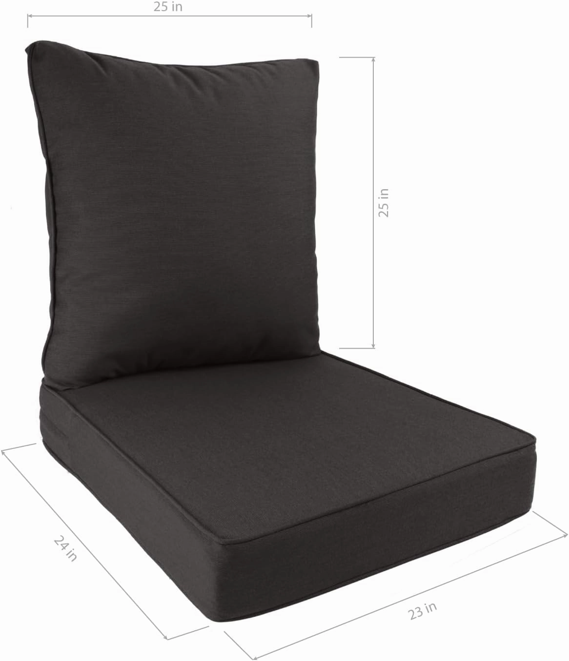 Sunbrella Deep Seat Replacement Cushion Set (Black)
