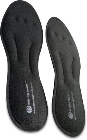 Superior Therapeutic Massaging Insoles by Amazing Insoles | 100% Liquid Gel Glycerin | Ideal for Running & Walking | Orthotic Shoe Insoles for Women | Comfortable Design for Plantar Fasciitis Relief