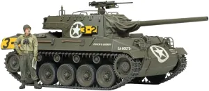 TAMIYA Army 35376 1:35 US M18 Hellcat Tank Destroyer-Faithful Replica, Plastic, Crafts, Model Kit, Assembly, Unpainted, Multicoloured