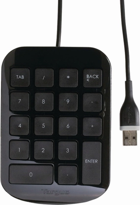 Targus - Numeric Keypad with USB Connection - Plug and Play Device - Connect with Laptop, Desktop and Electronic USB-A Devices - AKP1OUS