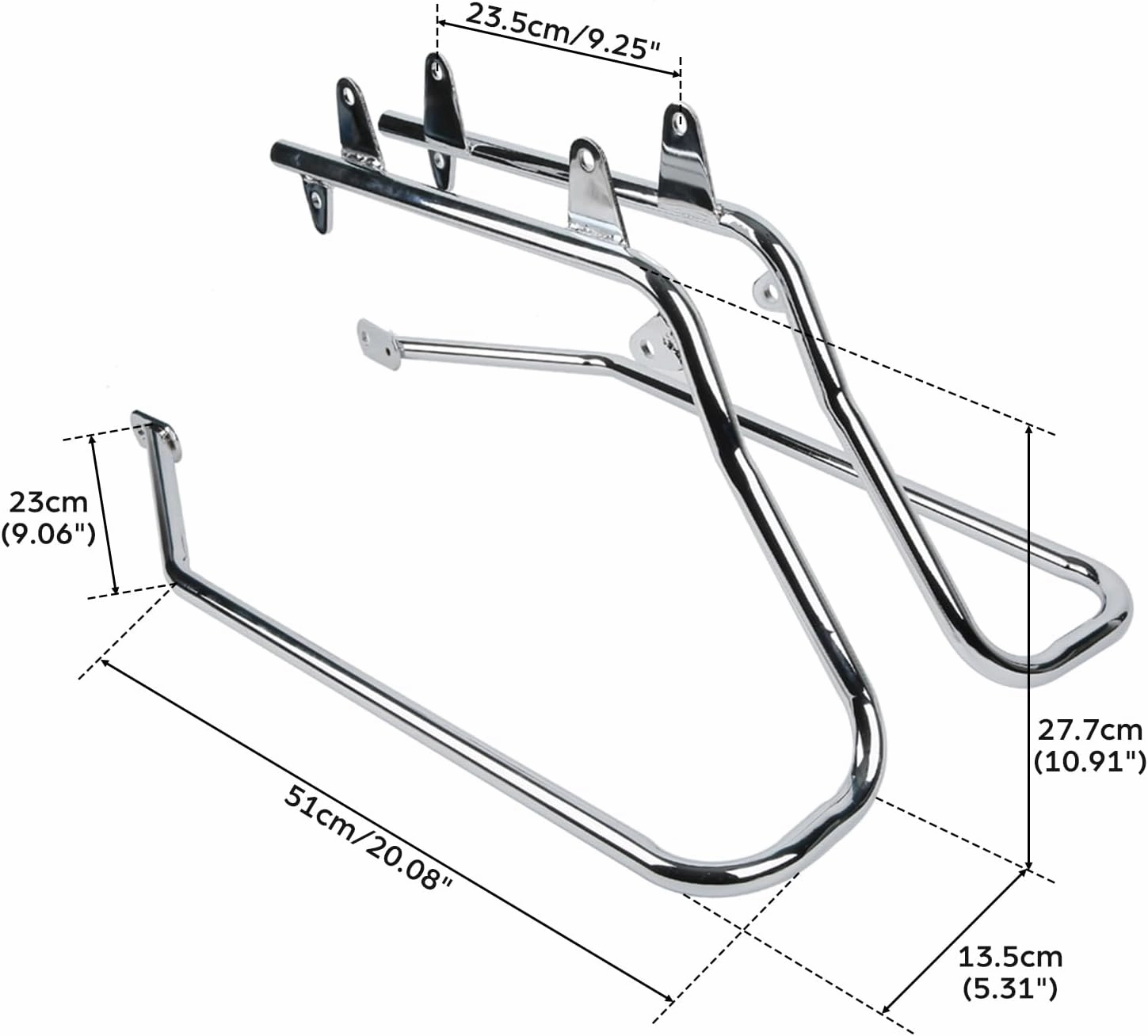 TCMT Hard Saddlebags Saddle Bag Conversion Brackets Fit For Harley Softail Heritage Deluxe Models 1984-2017 (except for Deuce Model Softail Slim models)