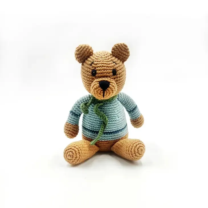 Teddy Bear - Duck Egg Blue, 100% Organic Cotton