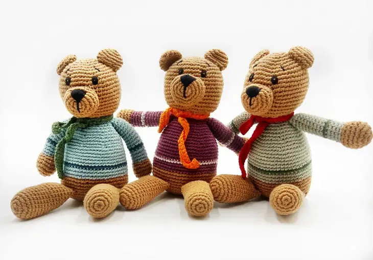Teddy Bear - Duck Egg Blue, 100% Organic Cotton
