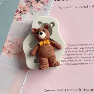 Teddy Bear With Bow - Silicone Mold
