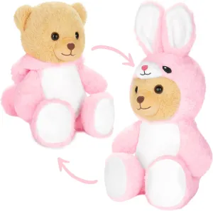 Teddy Bunny - 10 Inch Teddy Bear in Bunny Costume with Hood - Cuddly Toy for Cosy Adventures - Stuffed Animal for Children