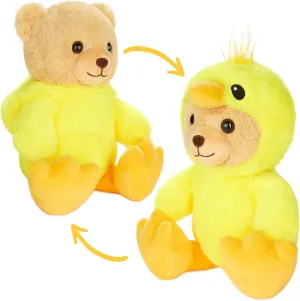 Teddy Duck - 10 Inch Teddy Bear in Duck Costume with Hood - Cuddly Toy for Cosy Adventures - Stuffed Animal for Children
