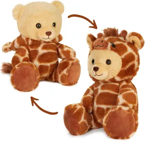 Teddy Giraffe - 10 Inch Teddy Bear in Giraffe Costume with Hood - Cuddly Toy for Cosy Adventures - Stuffed Animal for Children