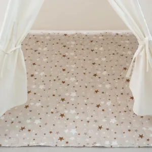 Teepee Tent Mat for Kids-Portable Children Play Tent Indoor Outdoor Padded Mat for Kids Play Tent (47.3"x47.3" Mat)