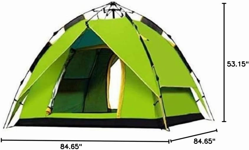 Tent for Camping Instant Cabin Automatic Pressure Camping Tents Outdoor 3-4 People Tu Silver Plaid Waterproof Sunscreen Strong Windbreak Fast Pop-Up Tents Outdoor camping adventure Winter fishi