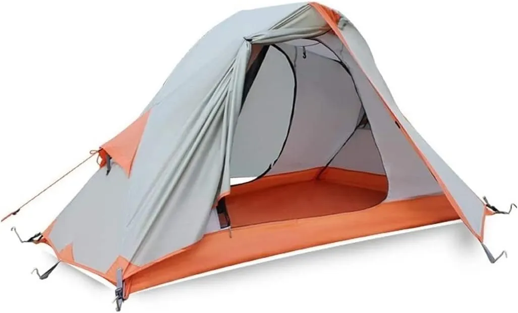 Tents for Camping Ultralight Single Tent with Mesh Windows Windproof Rainproof Tent for Outdoor Hiking Cycling Outdoor Tent Beach Tent