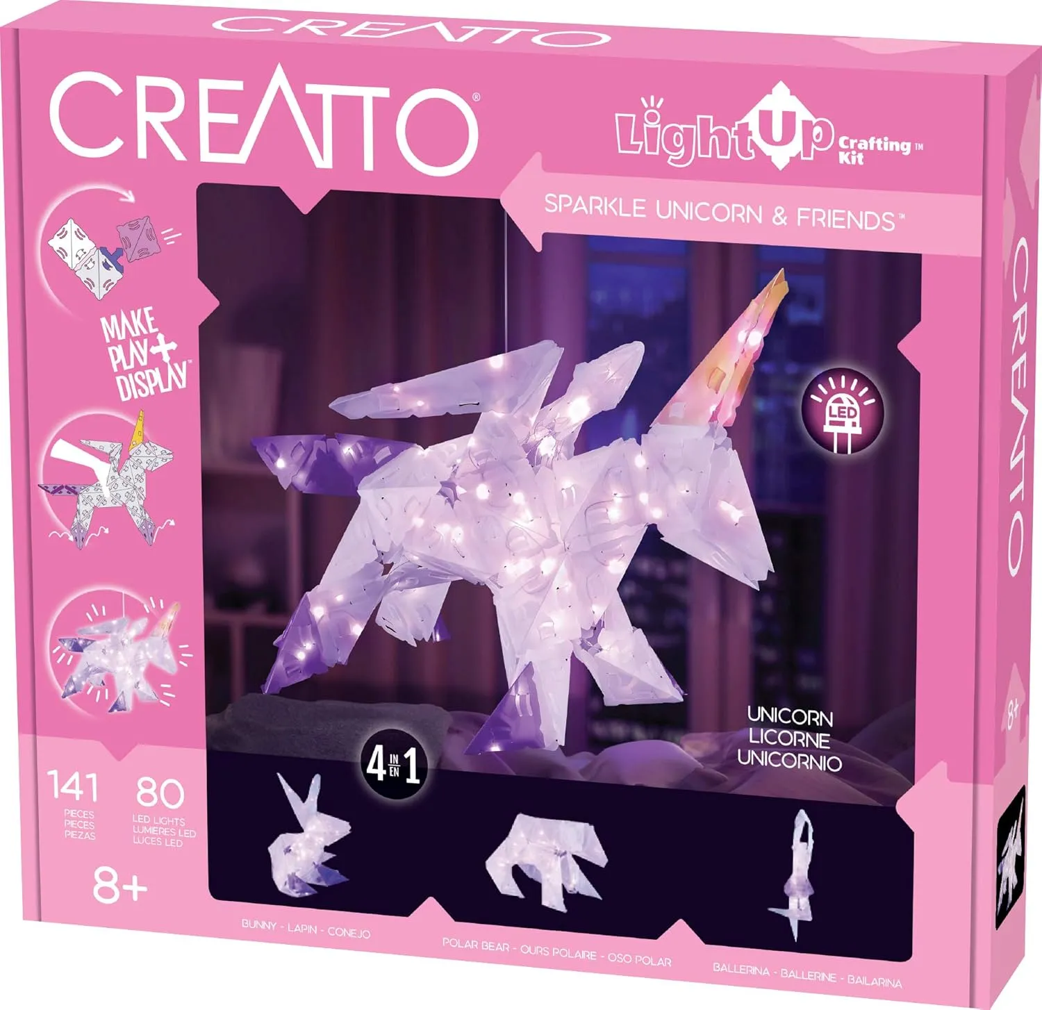 Thames & Kosmos Creatto: Sparkle Unicorn & Friends Light-Up Craft Puzzle from
