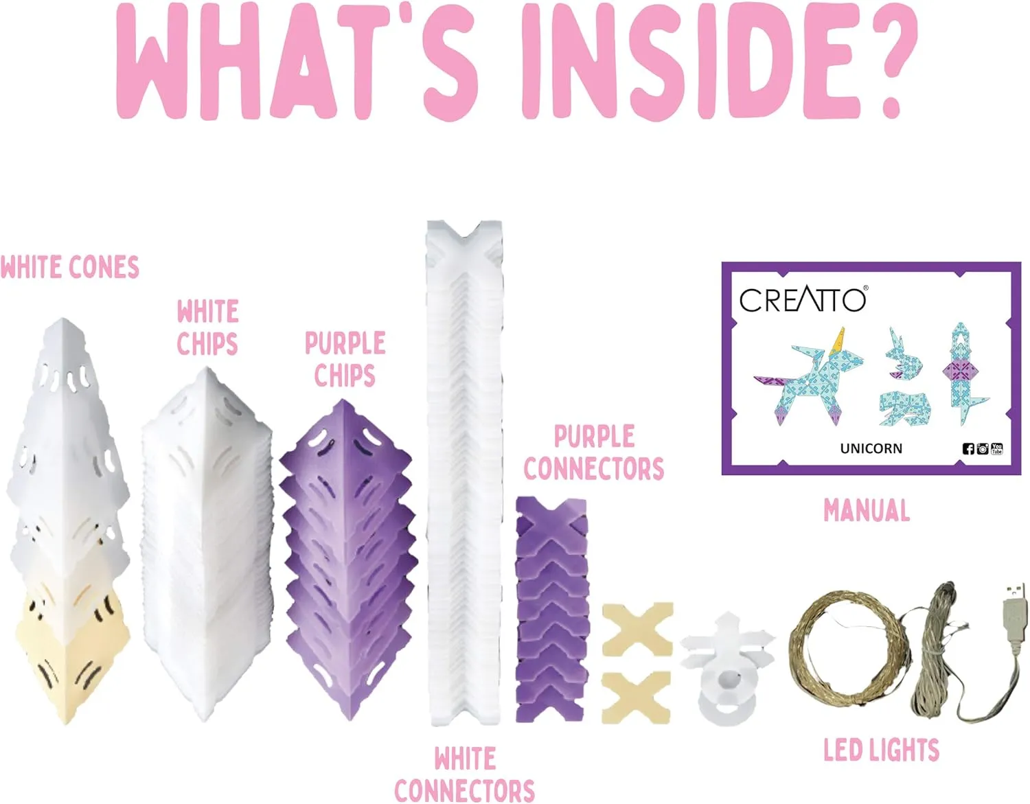 Thames & Kosmos Creatto: Sparkle Unicorn & Friends Light-Up Craft Puzzle from