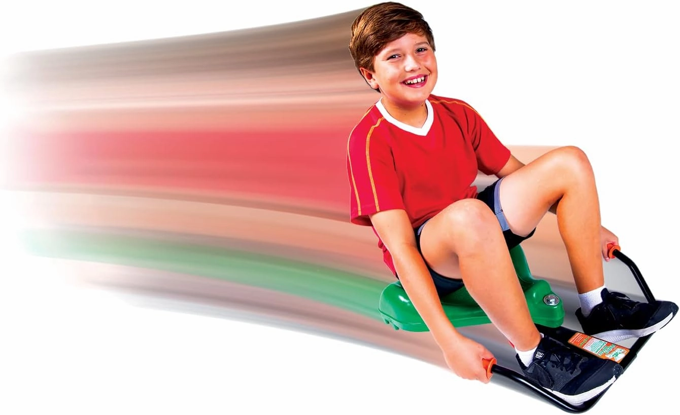 The Original Flying Turtle Sit Skate, Kid Powered, No Motor, Pedals, Batteries, Power by Zig zag Motion, Promotes Active Play in or Outdoors, Non-marring Skate Wheels